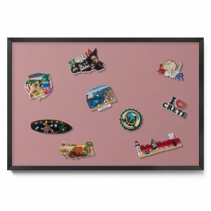 Tablica magnetyczna wisząca, pastelowy różowy, czarna rama, 70×50, Tulup 800406 Tablica magnetyczna wisząca, pastelowy różowy, czarna rama, 70×50, Tulup 800406
