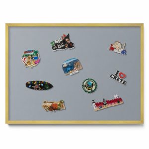 Tablica magnetyczna wisząca, szary, złota rama, 70×50, Tulup 800602 Tablica magnetyczna wisząca, szary, złota rama, 70×50, Tulup 800602