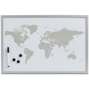 Tablica magnetyczna World + 3 magnesy, 60×40 cm, ZELLER 81636 Tablica magnetyczna World + 3 magnesy, 60×40 cm, ZELLER 81636