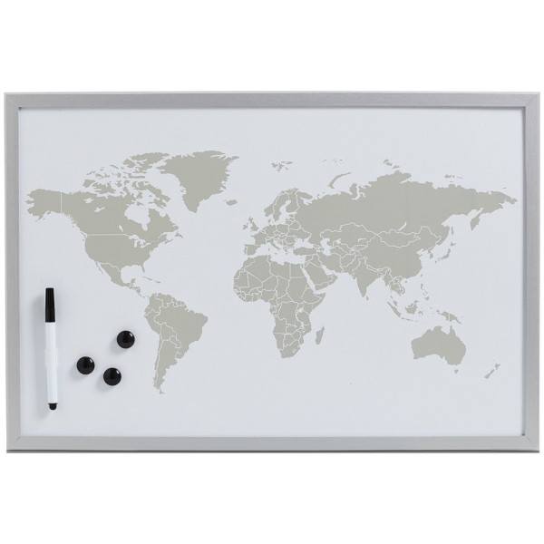 Tablica magnetyczna World + 3 magnesy, 60x40 cm, ZELLER 81636