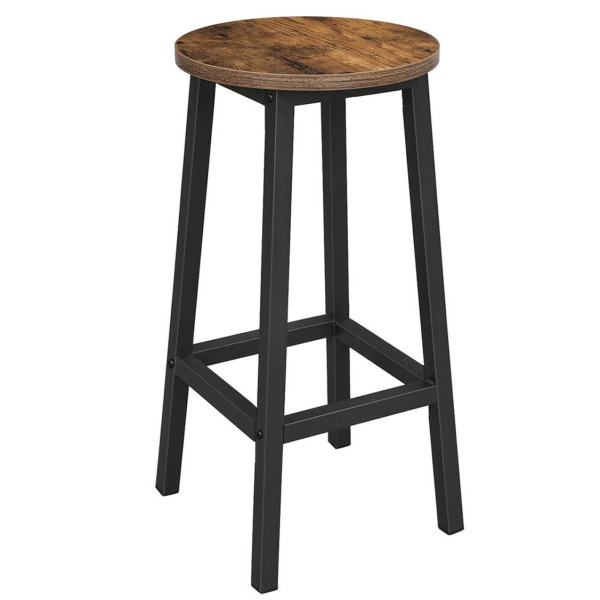Taboret ciemny brąz barowy stołek do kuchni do jadalni 32x32x65 Begryf 642168