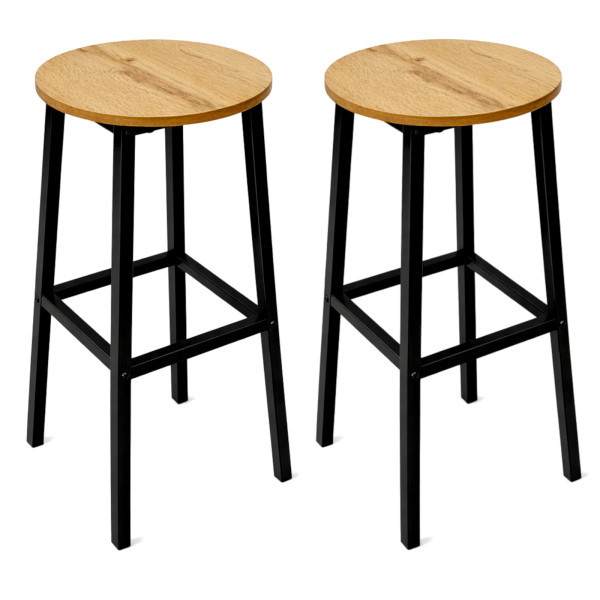 Taboret dąb sękowany barowy stołek 2 sztuki hoker 32x32x65 I Begryf 926243