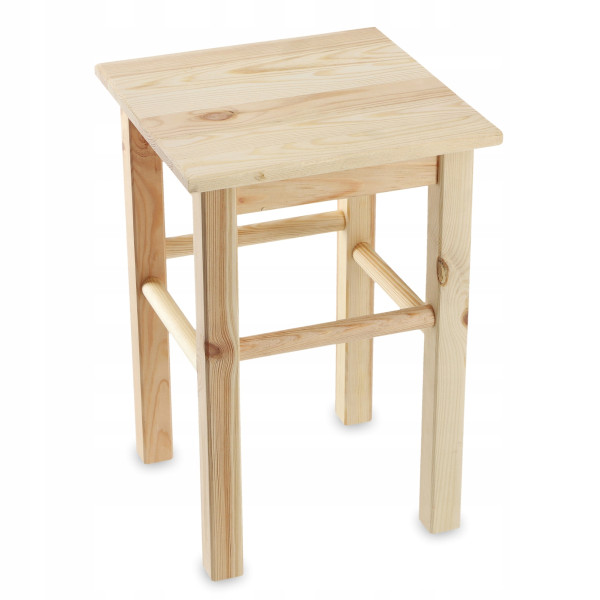 Taboret Drewniany Kuchenny Stołek Solidny 43,5 cm 112961