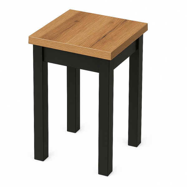 Taboret drewniany kwadratowy 30 cm Dąb Craft 1020020