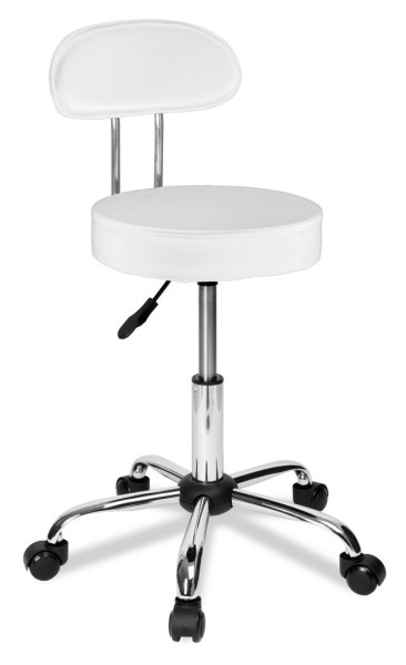 Taboret fryzjerski kosmetyczny Gamma biały 334686