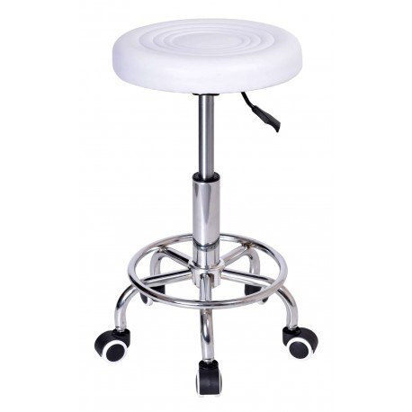 Taboret fryzjerski kosmetyczny MONZA biały 334681