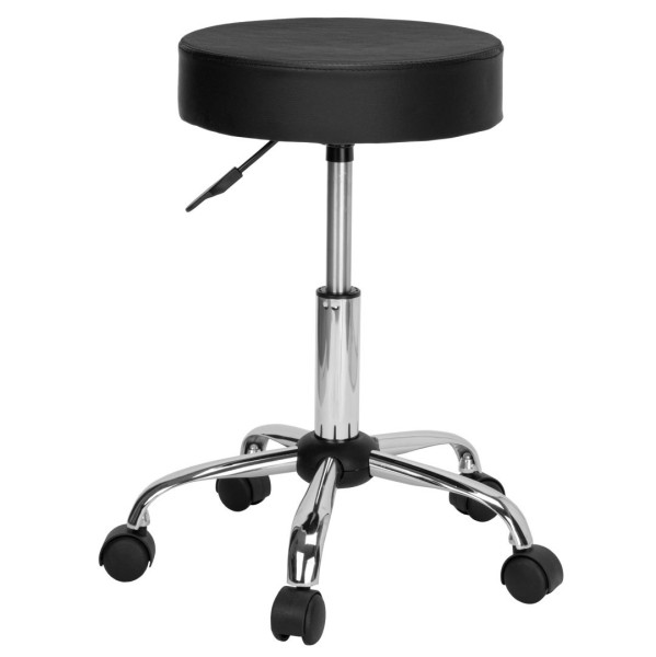 Taboret fryzjerski kosmetyczny TULSA czarny 334683
