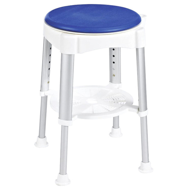 Taboret pod prysznic, obrotowe siedzisko, wys. 41,5-59 cm 180597