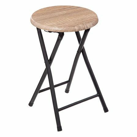 Taboret składany z efektem drewna 70 cm nowoczesny 736735