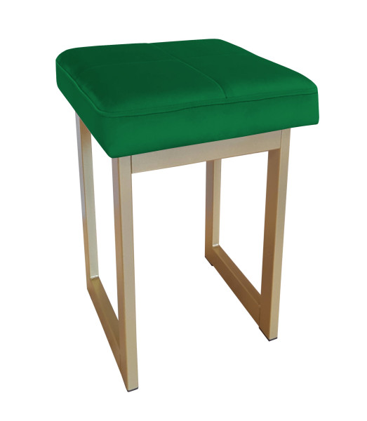 Taboret SOLID tkanina Welur stelaż metalowy STOŁEK LOFT 130660