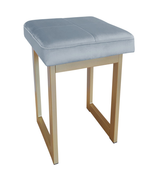 Taboret SOLID tkanina Welur stelaż metalowy STOŁEK LOFT 130668