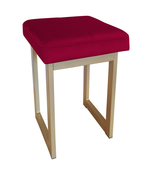 Taboret SOLID tkanina Welur stelaż metalowy STOŁEK LOFT 130669