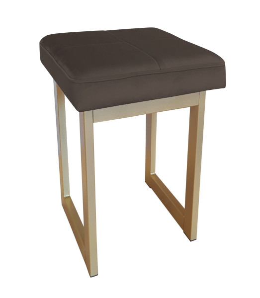 Taboret SOLID tkanina Welur stelaż metalowy STOŁEK LOFT 130566
