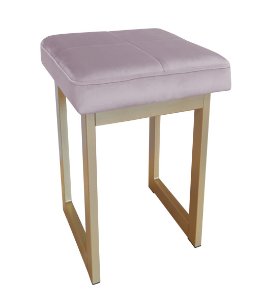 Taboret SOLID tkanina Welur stelaż metalowy STOŁEK LOFT 130567