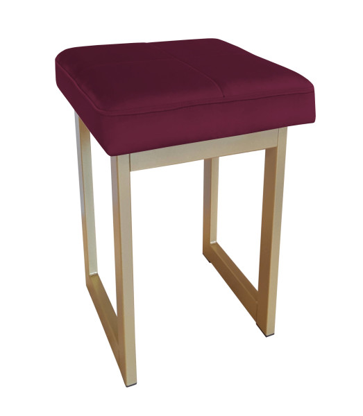 Taboret SOLID tkanina Welur stelaż metalowy STOŁEK LOFT 130608