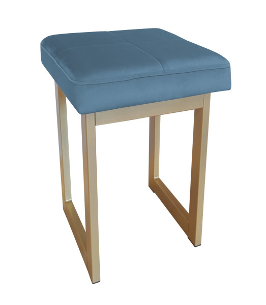 Taboret SOLID tkanina Welur stelaż metalowy STOŁEK LOFT 130610