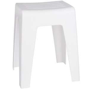Taboret toaletowy, plastikowy stołek łazienkowy – WENKO 180596 Taboret toaletowy, plastikowy stołek łazienkowy – WENKO 180596