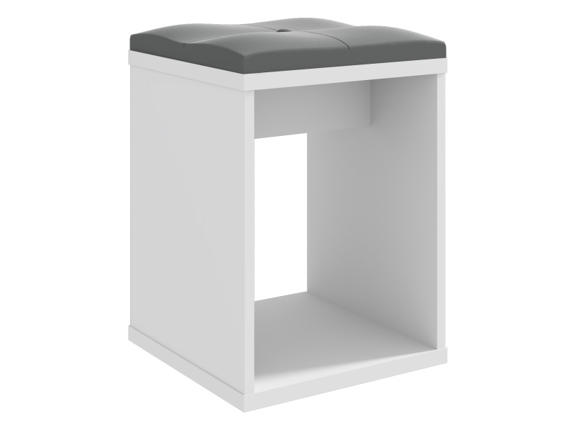 Taboret z siedziskiem do toaletki kosmetycznej biały 985023