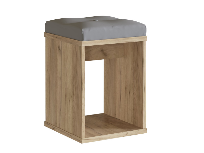 Taboret z siedziskiem do toaletki kosmetycznej dąb craft 985022