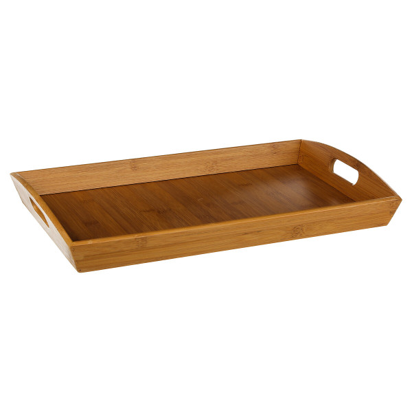 Taca bambusowa prostokątna 44x29 cm brązowa 1043676