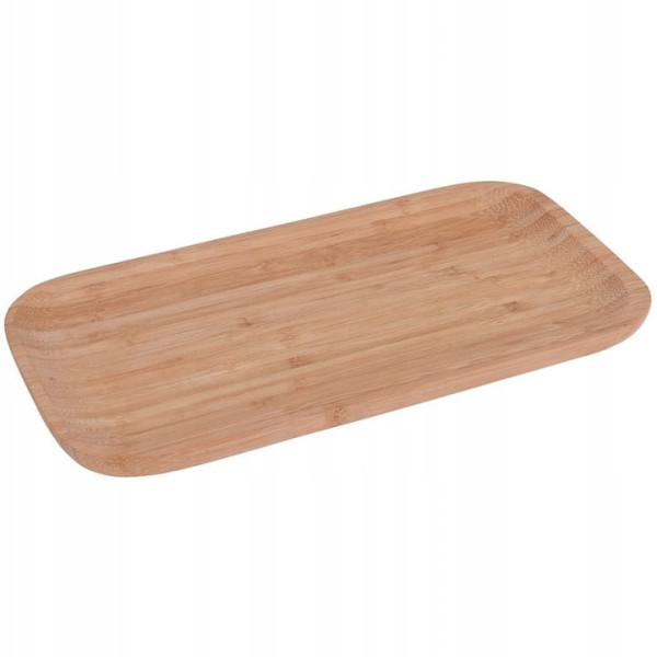 Taca Bambusowa Talerz Patera na Świece Owoce do Serwowania 25x13cm 384498