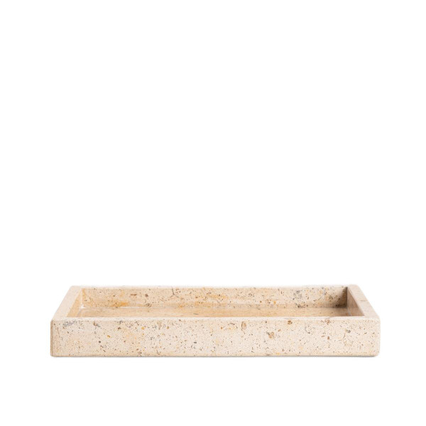 Taca dekoracyjna MARMURI z beżowego marmuru 25x15x3 cm HOMLA 936133
