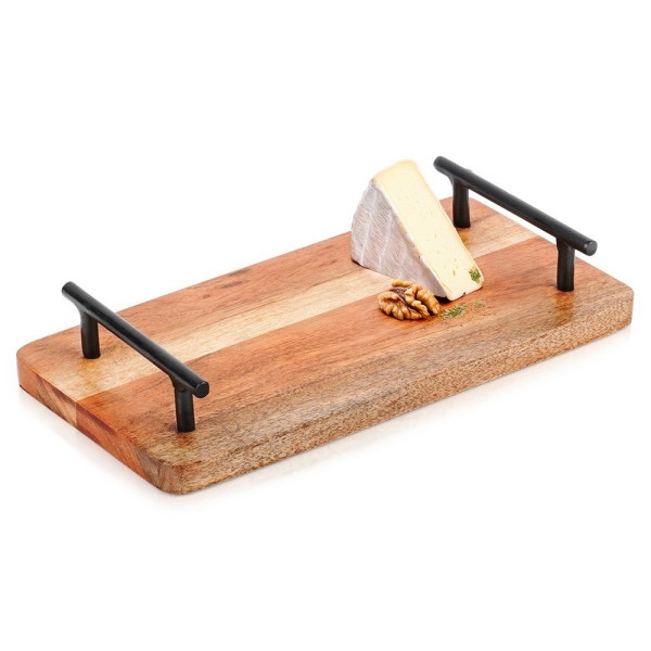 Taca do serwowania drewniana z uchwytami 30x15,5 cm 797297
