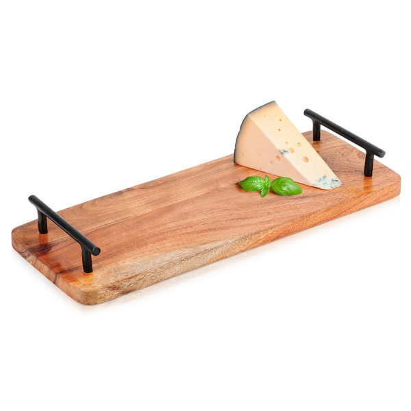Taca do serwowania drewniana z uchwytami 40x15,5 cm 797304