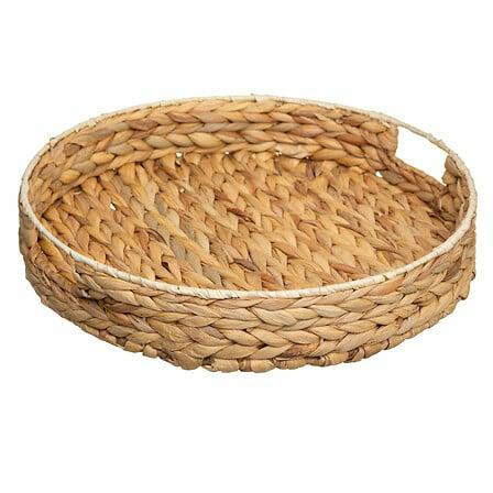Taca jacynte okrągła naturalna 35 cm z hiacynta wodnego 716298