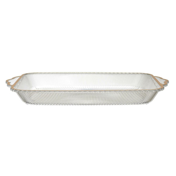 TACA Mirage PLASTIKOWA złoty brzeg w stylu vintage glamour 652440