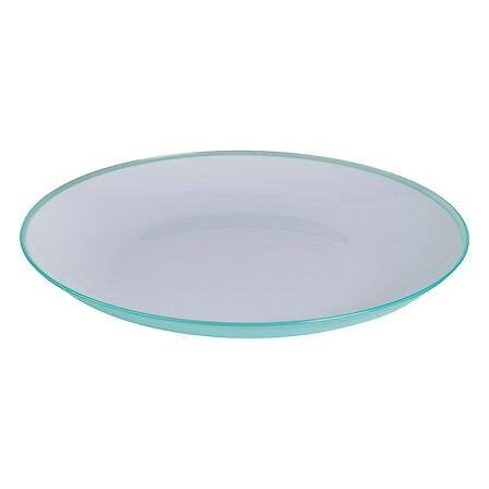 TALERZ Aura PLASTIKOWY biały/miętowy 25,1 cm z polistyrenu 510142