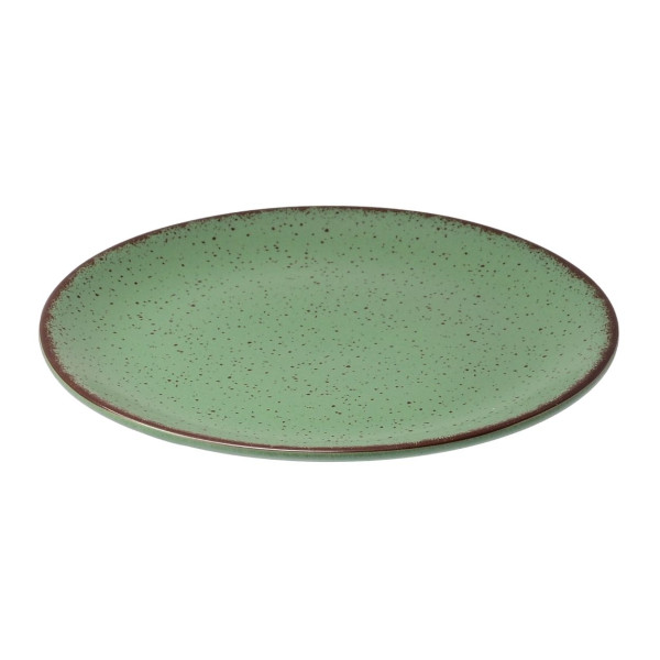 Talerz deserowy 21 cm Terra Green porcelana zielony mały okrągły 853978