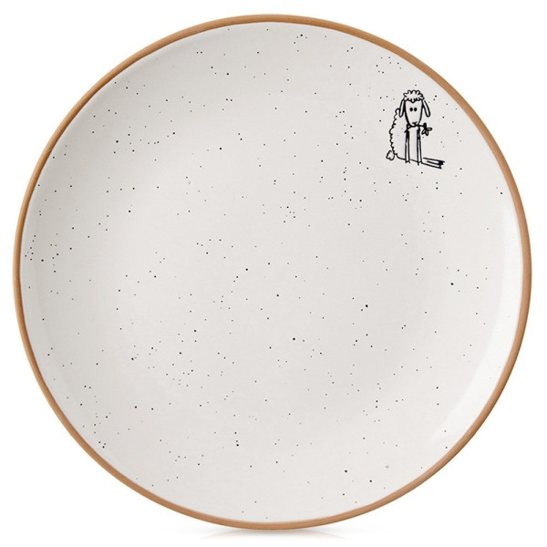 Talerz deserowy ceramiczny beżowy 20 cm 797402