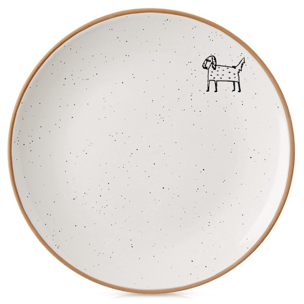 Talerz deserowy ceramiczny beżowy 20 cm 797404