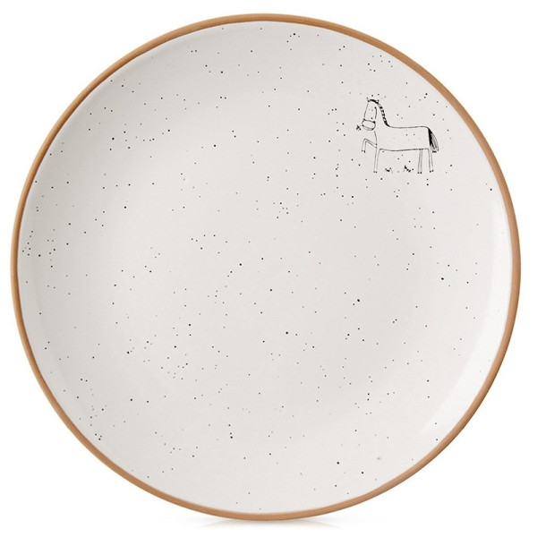 Talerz deserowy ceramiczny beżowy 20 cm 797405