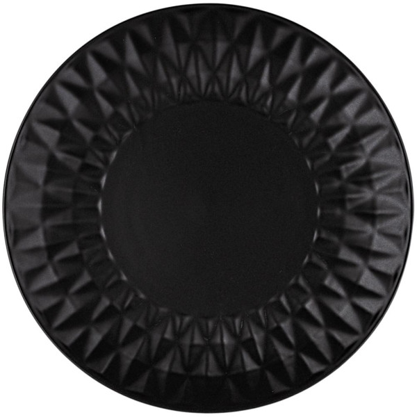 Talerz deserowy ceramiczny czarny SOHO 20 cm 176506