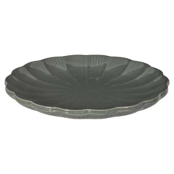 Talerz deserowy Eden 20 cm szary ceramiczny 994484