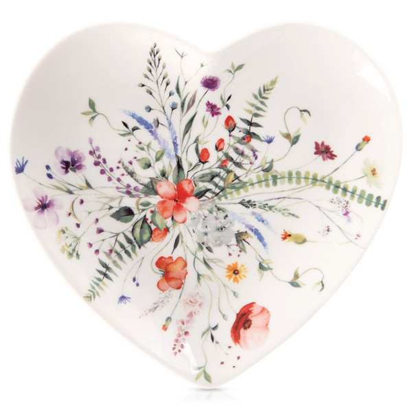 Talerz deserowy porcelanowy serce MAKI 17,5x17 cm 777165