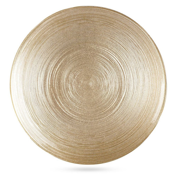 Talerz deserowy szklany złoty 21 cm 315971