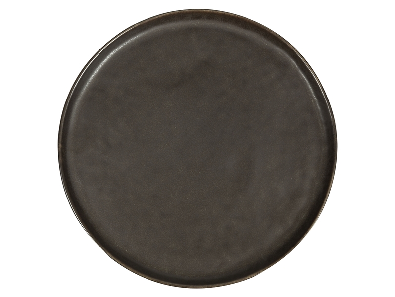 Talerz deserowy Vulcano ceramiczny brązowy 42959