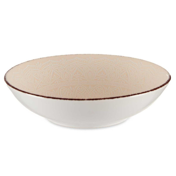 Talerz głęboki 20 cm MANDALA beżowy kamionka 841241
