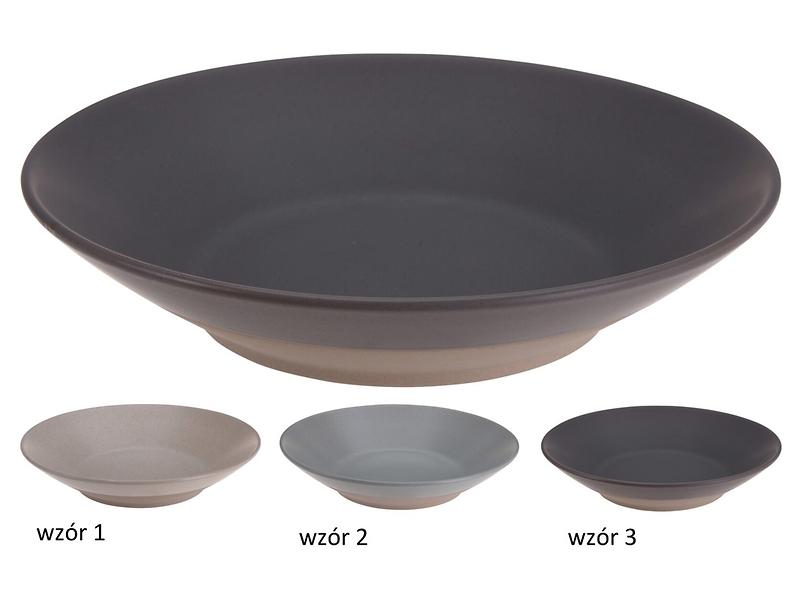 Talerz głęboki Crudo ceramiczny 21 cm mix kolorów 38073