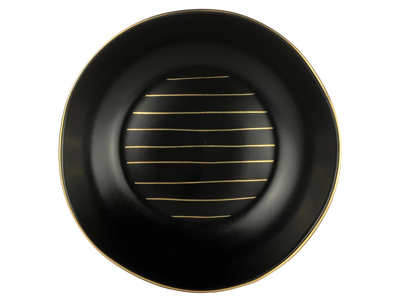 Talerz głęboki porcelanowy Onix 20,5 cm czarny mat 702134