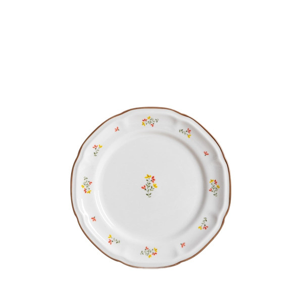 Talerz GRETA deserowy z kwiatuszkami 21 cm HOMLA 950746