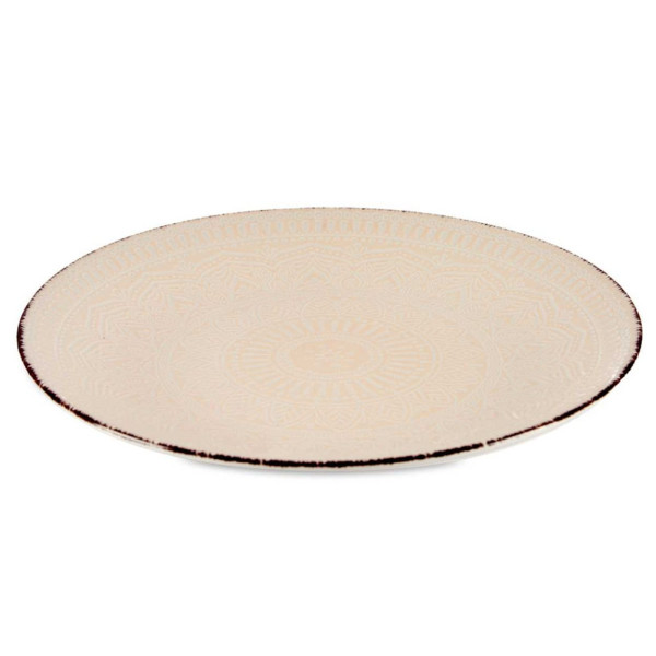 Talerz obiadowy 27 cm MANDALA beżowy kamionka 841233
