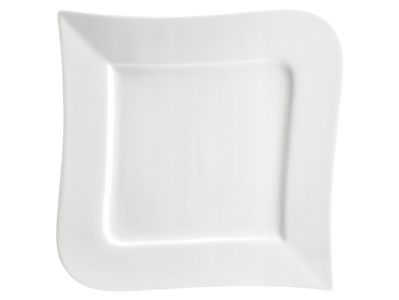Talerz obiadowy Fala porcelanowy biały 38495