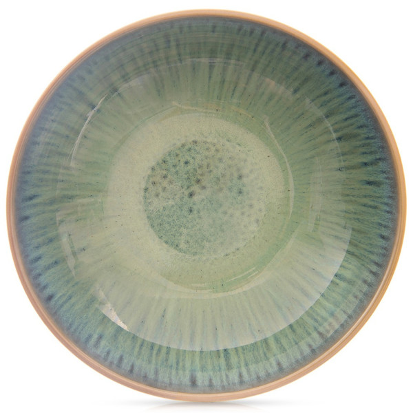 Talerz obiadowy głęboki ceramiczny zielony GLAZE 20,5 cm, 900 ml 792942