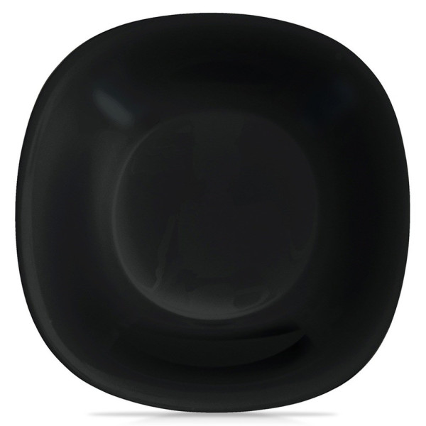 Talerz obiadowy głęboki szklany czarny LUNA 21,5 cm, 650 ml 798270