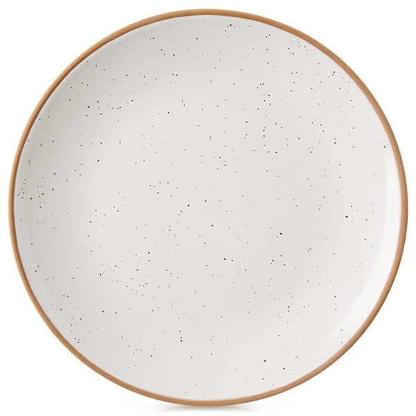 Talerz obiadowy płytki ceramiczny beżowy 27 cm 797391