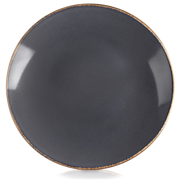 Talerz obiadowy płytki ceramiczny szary GLAZE 27 cm 790798